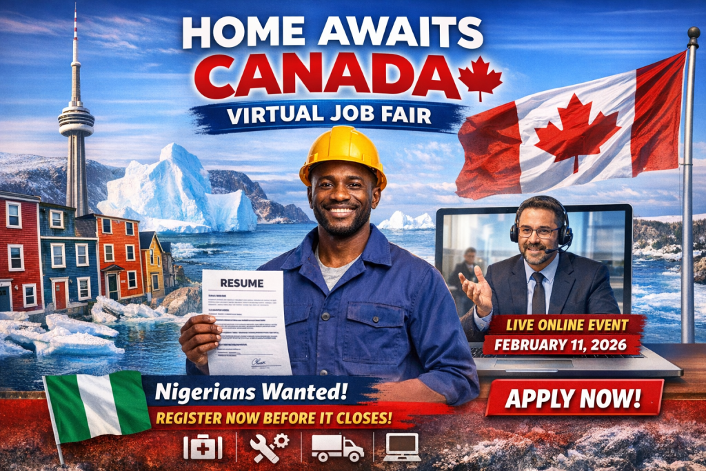Home Awaits Canada Virtual Job Fair open to Nigerians