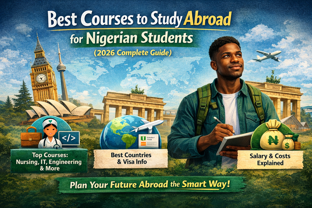 Best courses to study abroad for Nigerian students in 2026 including nursing, computer science, engineering and data science