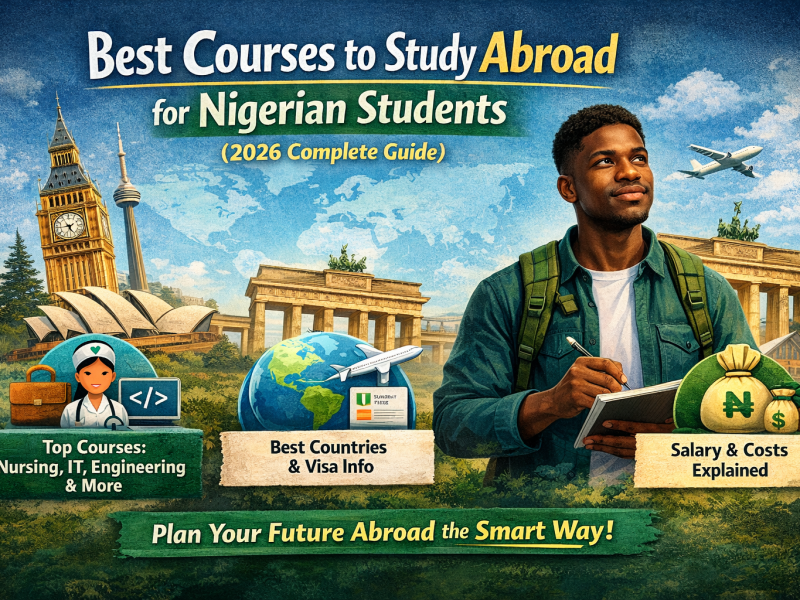 Best courses to study abroad for Nigerian students in 2026 including nursing, computer science, engineering and data science