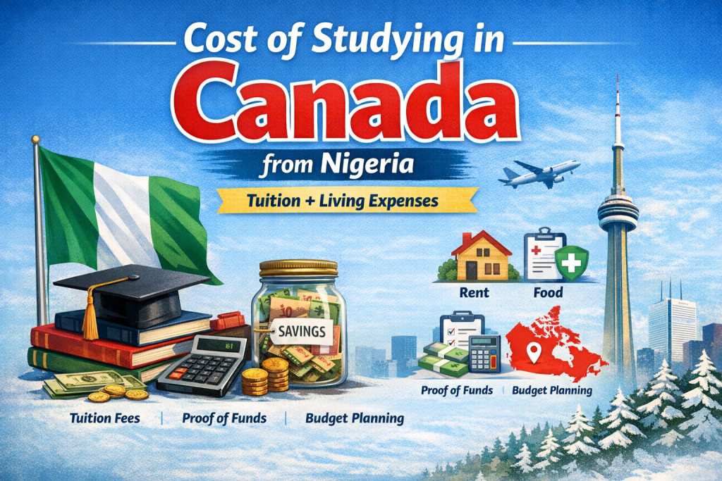 Cost of studying in Canada from Nigeria including tuition and living expenses