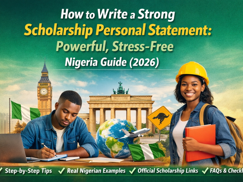 How to Write a Strong Scholarship Personal Statement Nigeria (2026)