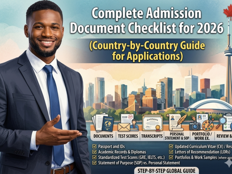 Complete Admission Document Checklist for 2026 (Country-by-Country)