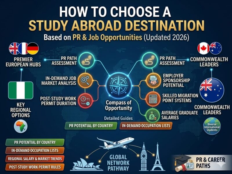 How to Choose a Study Abroad Destination Based on PR & Job opportunities
