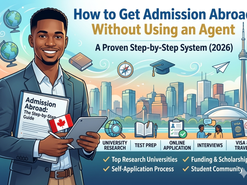 How to Get Admission Abroad Without Using an Agent 2026 (Step-by-Step System)