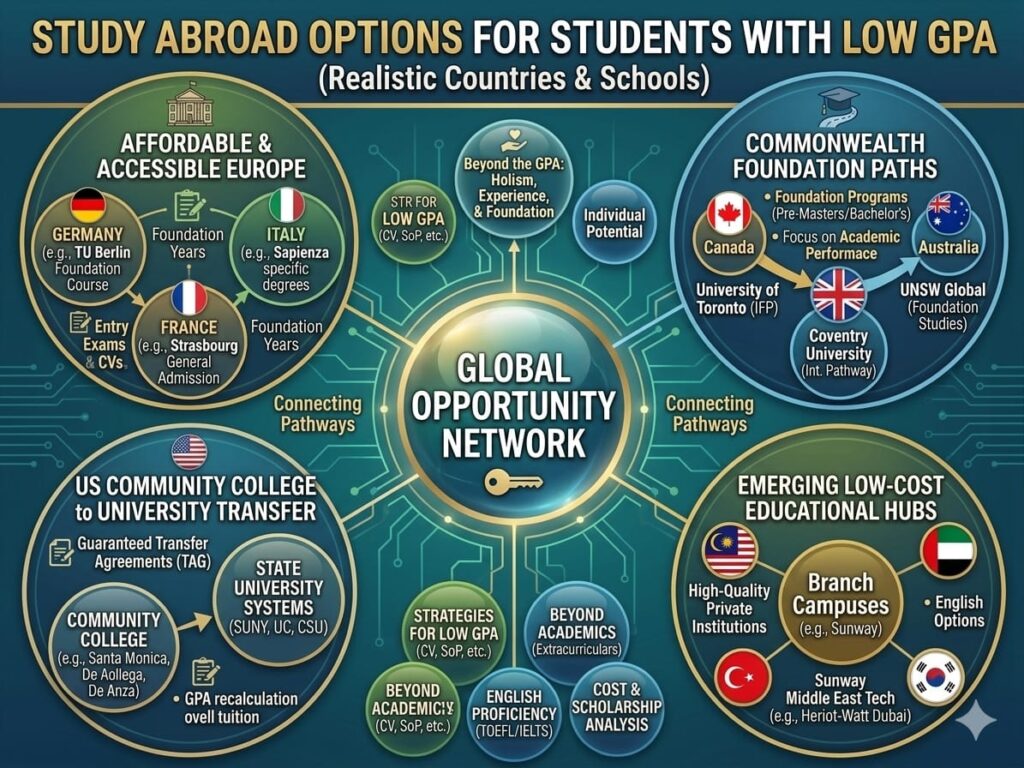 Study Abroad Options for Students with Low GPA